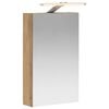 vidaXL Шкаф с огледало за баня Дъб Артизан 30 x 10,5 x 50 см