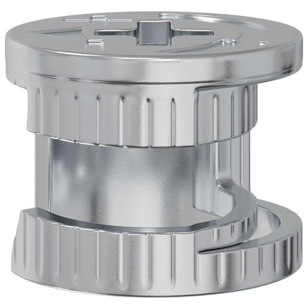 vidaXL Гайки с кам лока 2 pcs Сребрист 15 x 11,5 мм Стомана