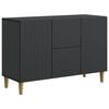 vidaXL Служебен шкаф Черно 89 x 34,5 x 60 см Инженерна дървесина