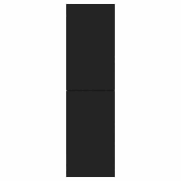 vidaXL ТВ шкаф, черен, 30,5x30x110 см, инженерно дърво