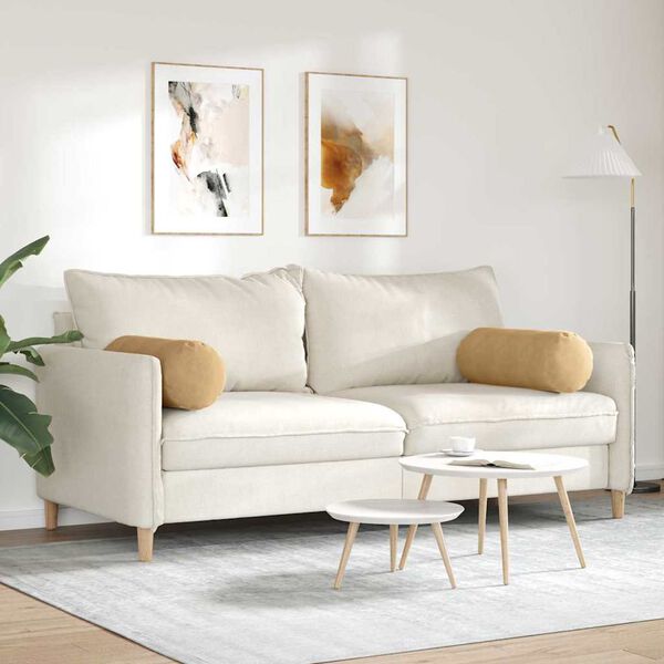 vidaXL Възглавници валяци 2 pcs Кафяво &Oslash; 25 x 70 см Кордюрова тъкан