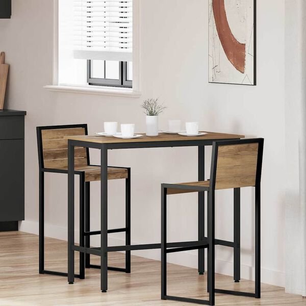 vidaXL Маса Дъб 100 x 50 x 90,5 см Инженерна дървесина и стомана