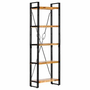 vidaXL Библиотека с 5 рафта, 60x30x180 см, манго масив