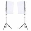 vidaXL Фотографски комплект за студио, комплект лампи, фон и рефлектор