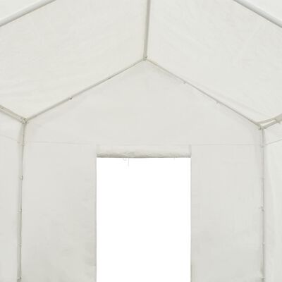 vidaXL Шатра за съхранение, PE, 3x4 м, бяла