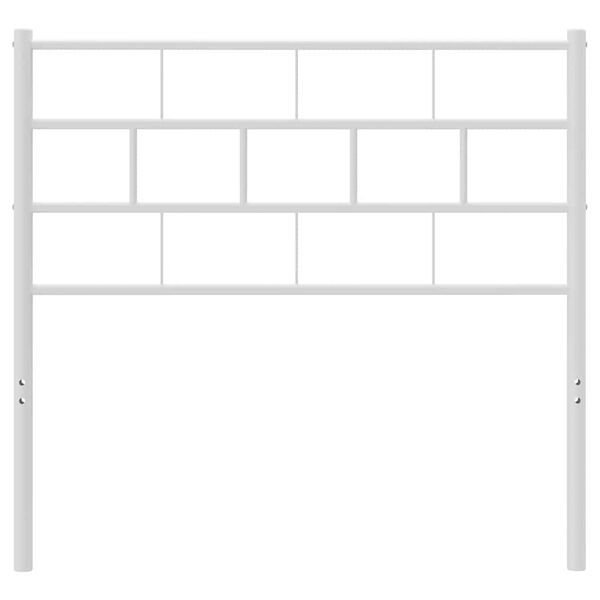 vidaXL Метална резервна табла за легло, бяла, 107 см