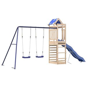 vidaXL Комбинирано детско съоръжение за игра на открито, бор масив