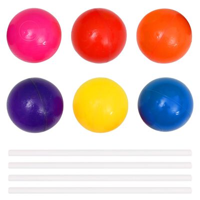vidaXL Басейн с топки с 50 топки за деца 75x75x32 см