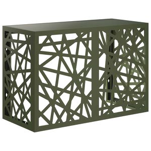 vidaXL Покритие за климатик Маслиненозелено 90 x 40 x 60 см Стомана