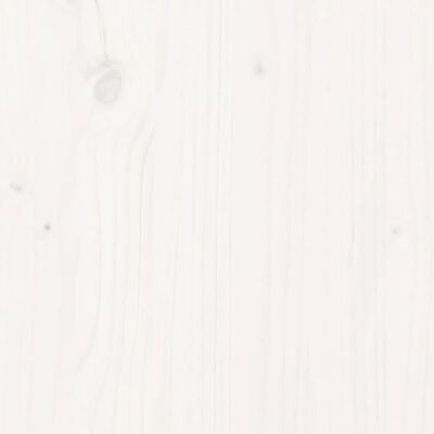 vidaXL Градинска табуретка с възглавници, бяла, борова дървесина масив