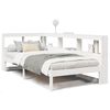 vidaXL Легло с етажерка за книги, без матрак, 100x200 см, бор масив