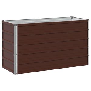 vidaXL Вдигната леха за градина Кафяво 100 x 40 x 55 cm