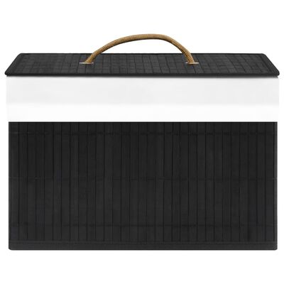 vidaXL Бамбукови кутии за съхранение 4 бр черни