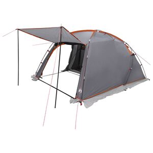 vidaXL Тунелна палатка Сив и оранжев 361 x 235 x 147 см
