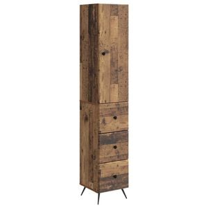 vidaXL Комплект шкафове 2 pcs Старо дърво 34,5 x 34,5 x 90 см