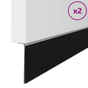 vidaXL Запечатващи четки за врата с винтово закрепване 2 pcs Сребрист