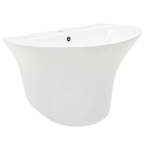vidaXL Басейн Бяло 56 x 48 x 42 см Глазирана керамика
