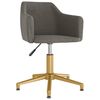 vidaXL Въртящи се трапезни столове, 2 бр, тъмносиви, кадифе