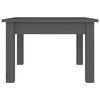 vidaXL Кафе маса, сива, 45x45x30 см, борово дърво масив