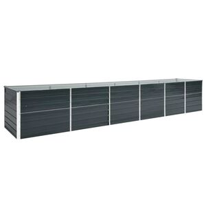 vidaXL Градинска висока леха поцинкована стомана 480x80x77 см антрацит