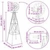 vidaXL Вятърна мелница Сив 84 x 68 x 245 см Желязо