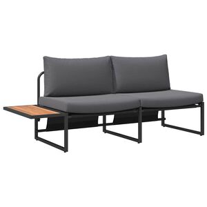 vidaXL Градински диван Антрацит 200,5 x 70 x 85,5 см Стомана