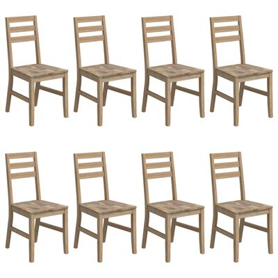 vidaXL Градински трапезни столове, 8 бр, акация масив