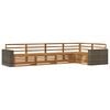 vidaXL Комплект дивани за открито 5 pcs Натурално 331 x 172,5 x 73 см