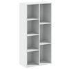 vidaXL Библиотека, бяла, 50x25x105 см, инженерно дърво