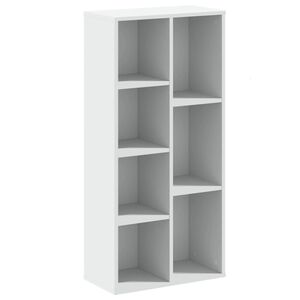 vidaXL Библиотека, бяла, 50x25x105 см, инженерно дърво