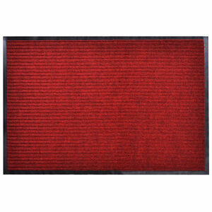 vidaXL Изтривалка за врата, червена, 90 x 120 см, PVC