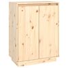 vidaXL Шкаф за обувки, 60x35x80 см, бор масив