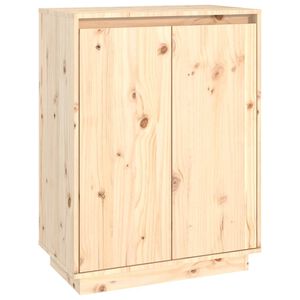 vidaXL Шкаф за обувки, 60x35x80 см, бор масив