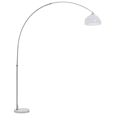 vidaXL Наземна лампа с арковиден дизайн, 60 W, сребриста, E27, 200 см