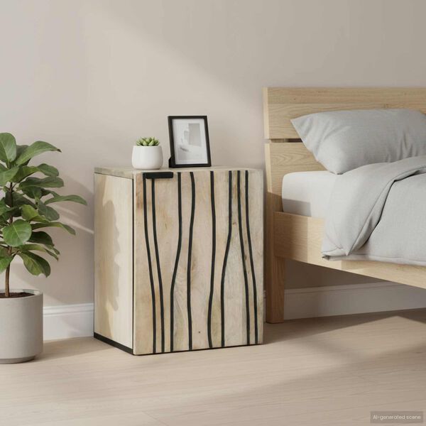 vidaXL Шкаф за мивка в баня Бяло 38 x 33,5 x 48 см Инженерно дърво