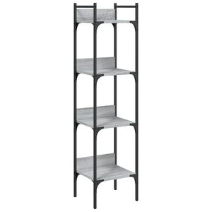 vidaXL Етажерка 4 нива сив сонома 35x30x138,5 см инженерно дърво