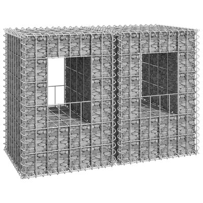 vidaXL Габионна кошница стълб, 2 бр, 40x40x60 cм, желязо