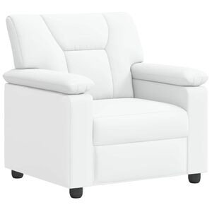vidaXL Диван Бяло 91 x 85 x 93 см Изкуствена