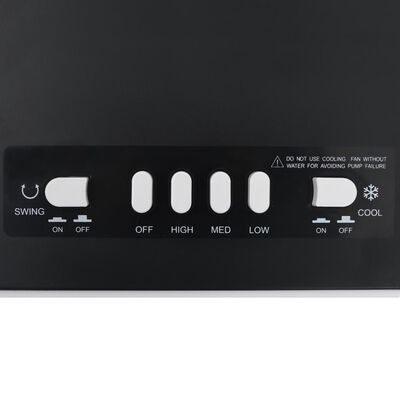 vidaXL 3-в-1 мобилен охладител, бяло и черно, 61x31x27 см, 65 W