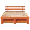 vidaXL Рамка за легло с таблото Кафяво с восъчно покритие 140 x 200 cm