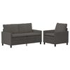 vidaXL Комплект дивани 2 pcs Тъмносиво Текстил