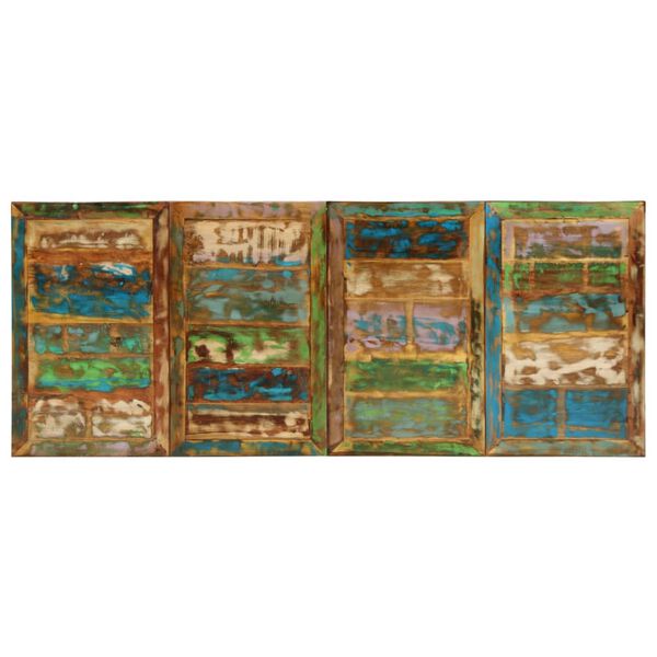 vidaXL Трапезна маса, 220x90x77 см, регенериран дървен масив