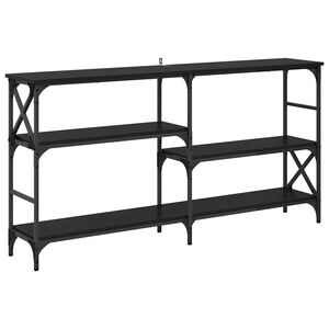 vidaXL Конзолна маса Черния дъб 150 x 29 x 76,5 см Инженерна дървесина
