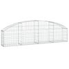 vidaXL Дъговидна габионна кошница 200x30x40/60 см поцинковано желязо