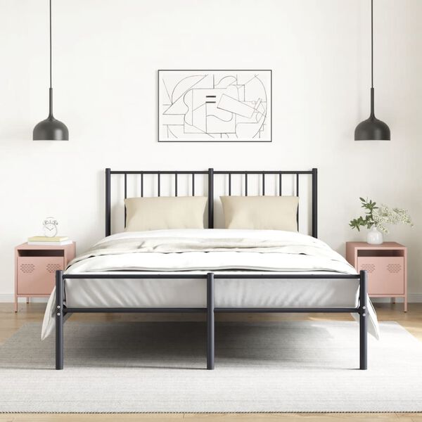 vidaXL Нощни шкафчета, 2 бр, розови, 35x39x43,5 см, стомана