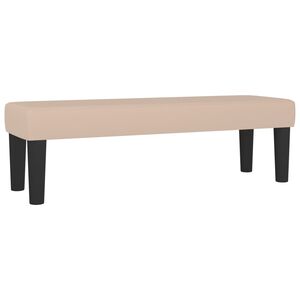 vidaXL Пейка, капучино, 100x30x30 см, изкуствена кожа
