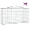 vidaXL Габионни кошници арка 40 бр 200x50x100/120см поцинковано желязо