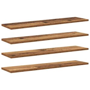 vidaXL Етажерка Борд 4 pcs Кафяво 80 x 20 x 1,5 cm Инженерно дърво