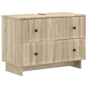 vidaXL Шкаф за мивка в баня EDE Дъб сонома 82 x 41 x 59 см