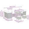 vidaXL Градински Софа Комплект 10 pcs Сив полиратан